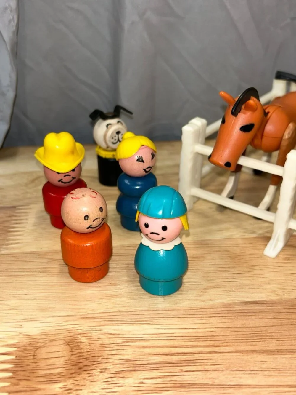 Vintage 1967 Fisher Price Little People Play Family Farm Toy Set - No Silo - Picture 3 of 11